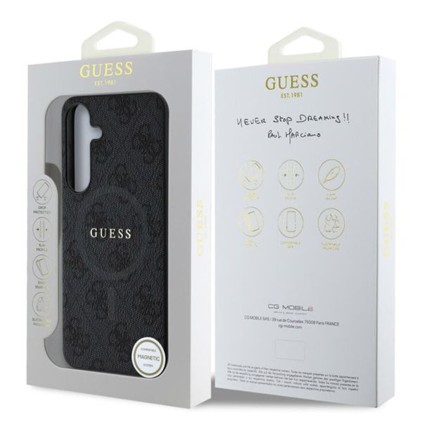 Guess Classic 4G Logo Backcover MagSafe Samsung Galaxy S25 Plus - Schwarz