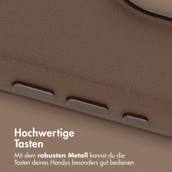 Accezz MagSafe Leather Backcover Apple iPhone 16 Pro - Kaffeebraun