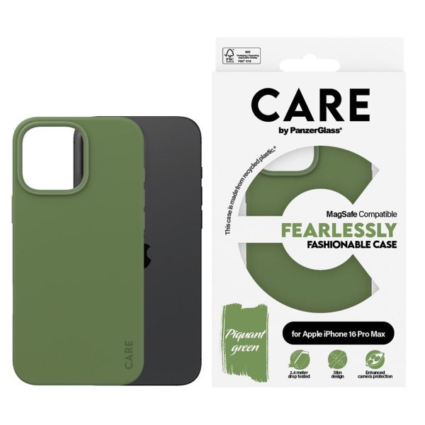 CARE by PanzerGlass Fashion Back Cover MagSafe Apple iPhone 16 Pro Max - Green