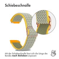 imoshion Elastisches Nylonarmband -   Universelle 20 mm Anschluss - Green & Yellow