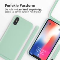 imoshion Silikonhülle mit Band für das iPhone X / Xs - Mintgrün