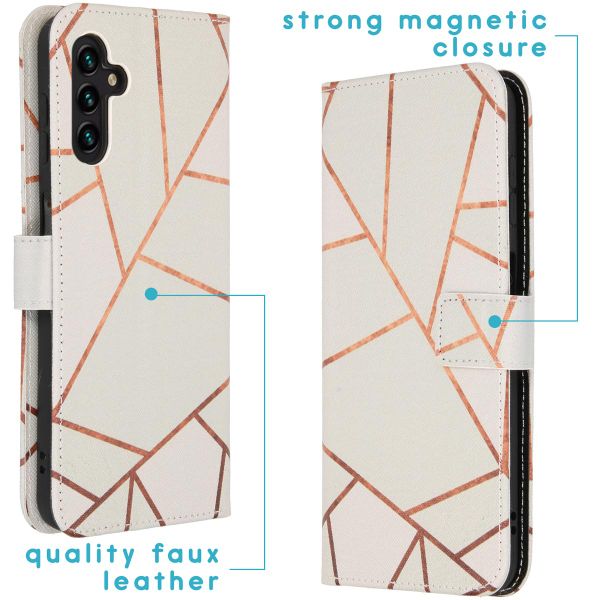 imoshion Design TPU Klapphülle für das Samsung Galaxy A13 (5G) / A04s - White Graphic