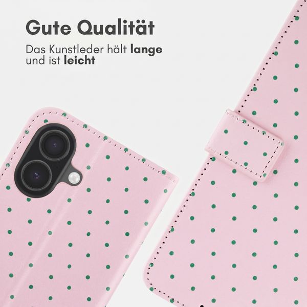 imoshion Design Klapphülle Apple iPhone 16 - Happy Dots