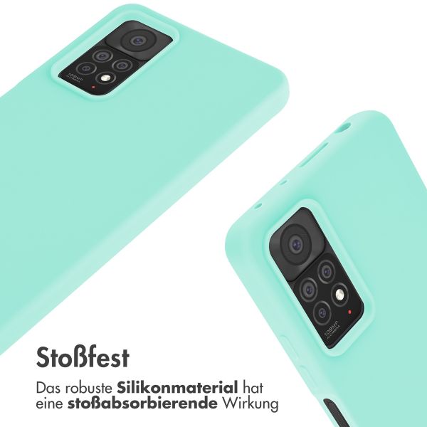 imoshion Silikonhülle mit Band für das Xiaomi Redmi Note 11 Pro  - Mintgrün