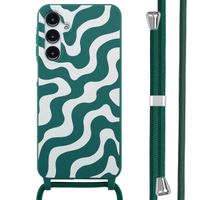 imoshion SilikonHülle design mit Band Samsung Galaxy A16 - Petrol Green Groovy