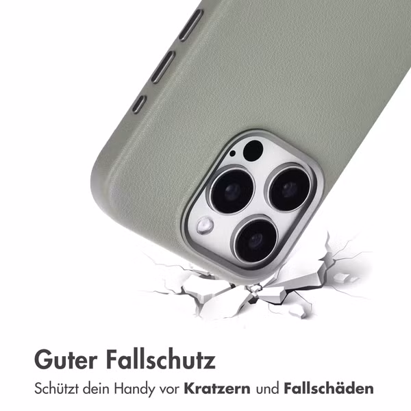 Accezz MagSafe Leather Backcover Apple iPhone 15 Pro - Light Grey