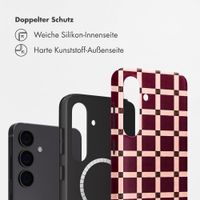 Selencia Vivid Rückabdeckung mit MagSafe Samsung Galaxy S24 - Check This Burgundy
