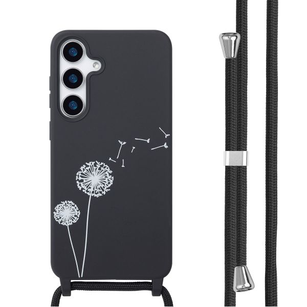 imoshion Silikonhülle design mit Band für das Samsung Galaxy S25 Plus - Dandelion Black