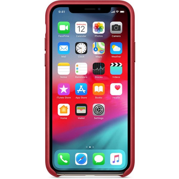 Apple Leder-Case Rot für das Apple iPhone Xs Max