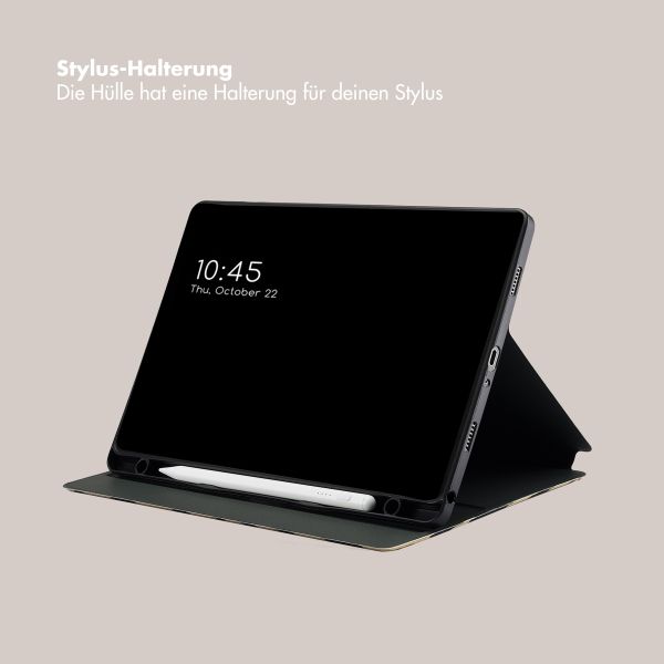Selencia Vivid Klapphülle Samsung Galaxy Tab A9 Plus - Art Wave Black