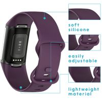 imoshion Silikonband für das  Fitbit Charge 5 / 6 - S - Violett