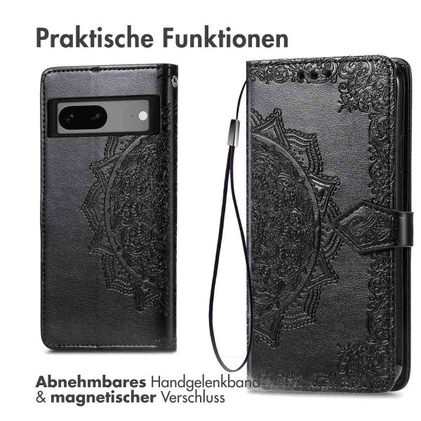 imoshion Mandala Klapphülle Google Pixel 7a - Schwarz