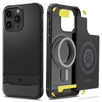 Spigen Rugged Armor Backcover MagSafe Apple iPhone 15 Pro Max - Schwarz