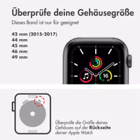 Apple Trail Loop Band für das Apple Watch Series 1-9 / SE / Ultra (2) - 42/44/45/49 mm - Größe S/M - Blau / Schwarz