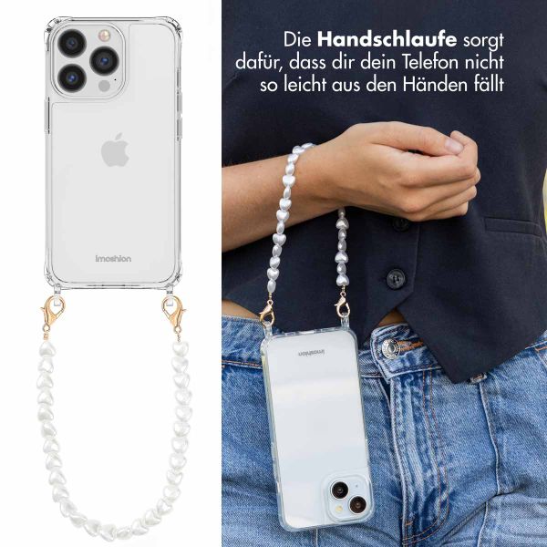 imoshion Back Cover mit Band + Armband Apple iPhone 13 Pro - Perlenherzen
