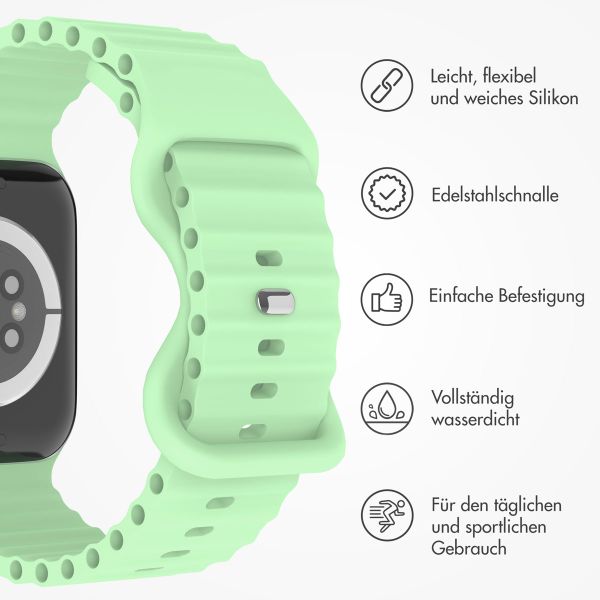 imoshion Athletic Silikonarmband für das  Apple Watch Series 1 t/m 11 / SE / Ultra (44/45/46/49 mm) - Mintgrün