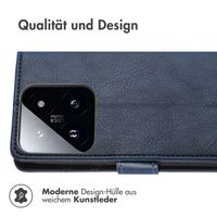 imoshion Luxuriöse Klapphülle für das Xiaomi 14T Pro - Dunkelblau