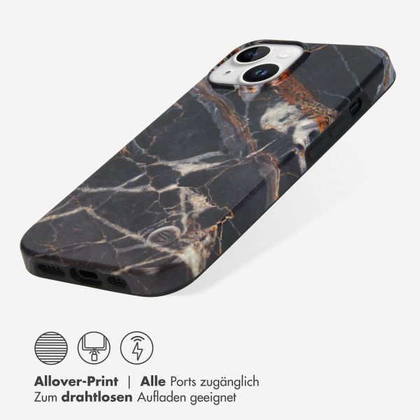 Selencia Aurora Fashion Back Case Apple iPhone 15 - Onyx Black Marble