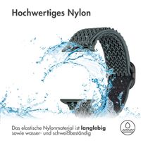 imoshion Elastische Nylonarmband für das Apple Watch Series 1-10 / SE / Ultra (2) - 42/44/45/46/49 mm - Dunkelgrau