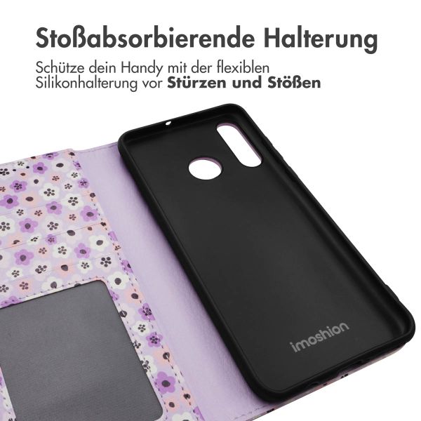 imoshion ﻿Design Klapphülle für das Huawei P30 Lite - Purple Flowers