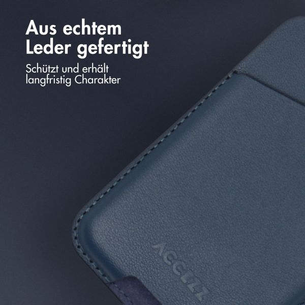 Accezz Leather Cardholder MagSafe - Kartenhalter mit MagSafe - Nightfall Blue