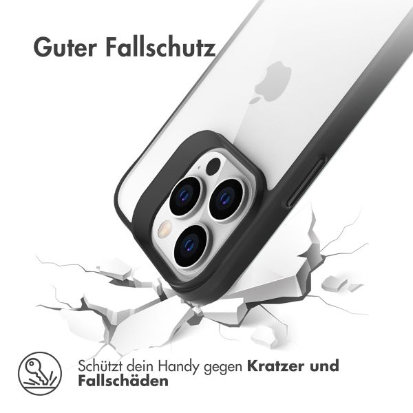imoshion Rugged Hybrid Case für das Apple iPhone 14 Pro Max - Schwarz / Transparent