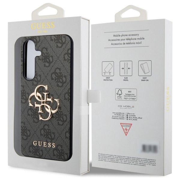 Guess 4G Metal Logo Back Cover Samsung Galaxy S24 Plus - Schwarz