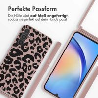 imoshion Silikonhülle design mit Band für das Samsung Galaxy A34 (5G) - Animal Pink