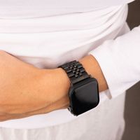 Selencia Jubilee-Edelstahlarmband für Apple Watch Series 1 t/m 9 / SE (38/40/41 mm) | Series 10 / 11 (42 mm) - Schwarz