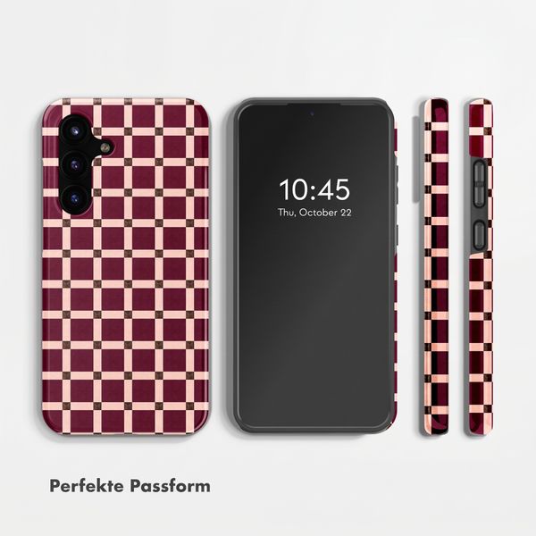 Selencia Vivid Back Cover Samsung Galaxy S25 FE - Check This Burgundy