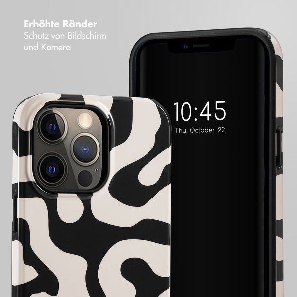Selencia Vivid Tough Back Cover für das Apple iPhone 14 Pro Max - Art Wave Black