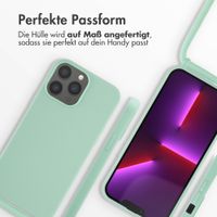 imoshion Silikonhülle mit Band für das iPhone 13 Pro Max - Mintgrün