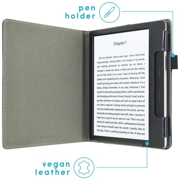 imoshion Vegan Leather Klapphülle Amazon Kindle Oasis 3 - Schwarz