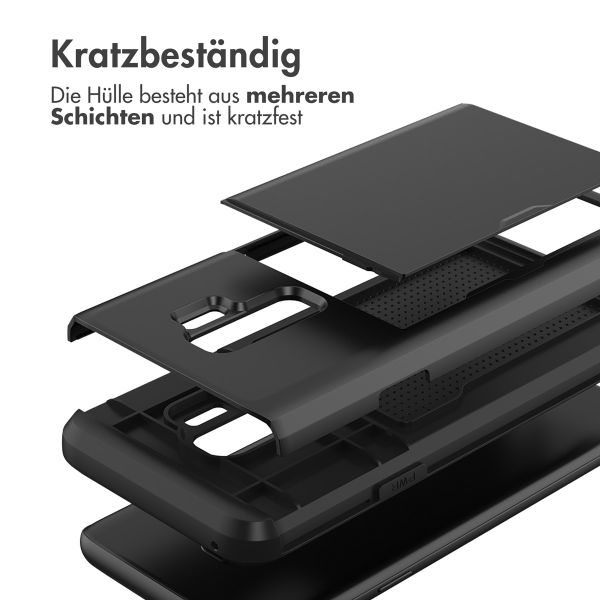 imoshion Backcover mit Kartenfach Samsung Galaxy S9 Plus - Schwarz