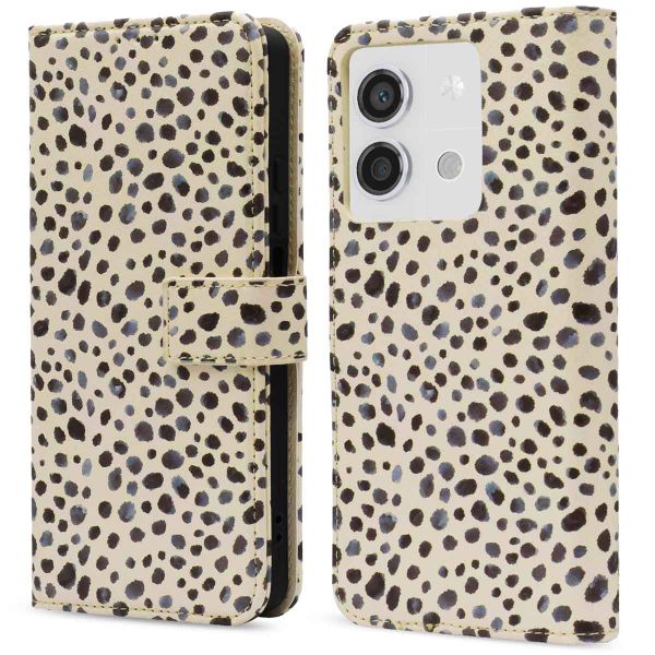 imoshion Design Klapphülle für das Xiaomi Redmi Note 13 (5G) - Black And White Dots