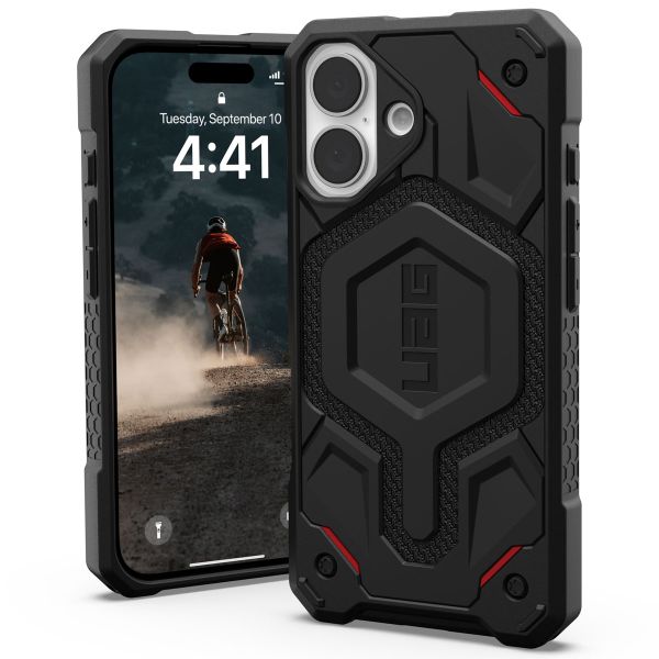 UAG Monarch Pro Backcover für das iPhone 16 - Kevlar Black