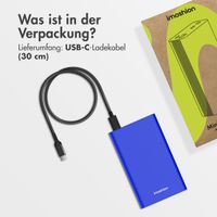 imoshion Ultra Series Aluminium | Powerbank 20.000 mAh - Schnellladen bis 33W - Kobaltblau