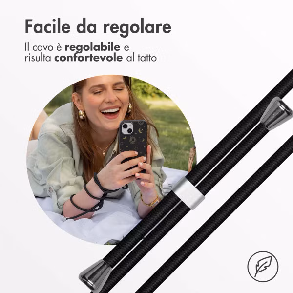 imoshion SilikonHülle design mit Band Apple iPhone 15 - Sky Black