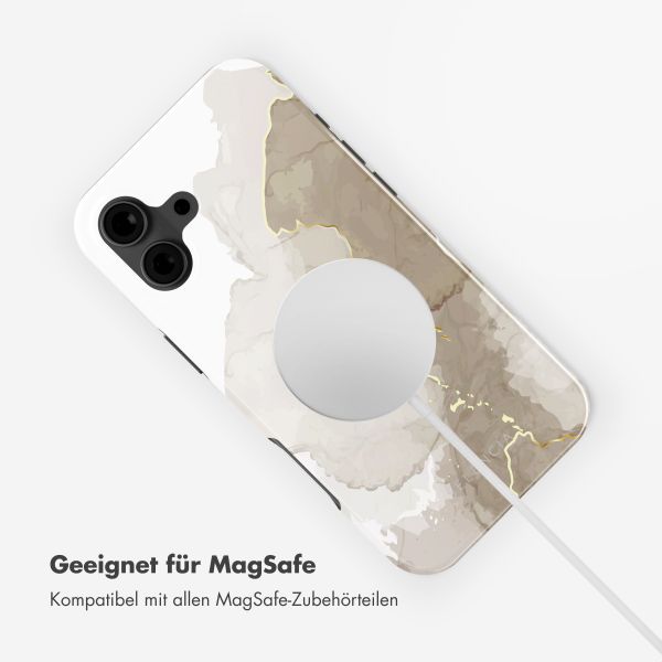 Selencia Vivid Rückabdeckung mit MagSafe Apple iPhone 16 - Marble Light Brown