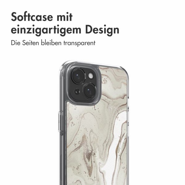 imoshion Design Hülle Apple iPhone 15 - Sandy Marble