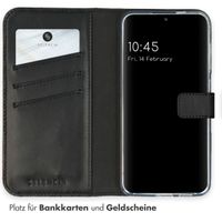 Selencia Echtleder Klapphülle für das Samsung Galaxy S24 - Schwarz