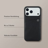 Selencia Riva Back Cover mit Kartenfach Apple iPhone 17 Pro Max - Schwarz