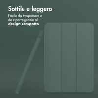 Accezz Smarte Klapphülle aus Silikon Samsung Galaxy Tab A9 8.7 Zoll - Dunkelgrün