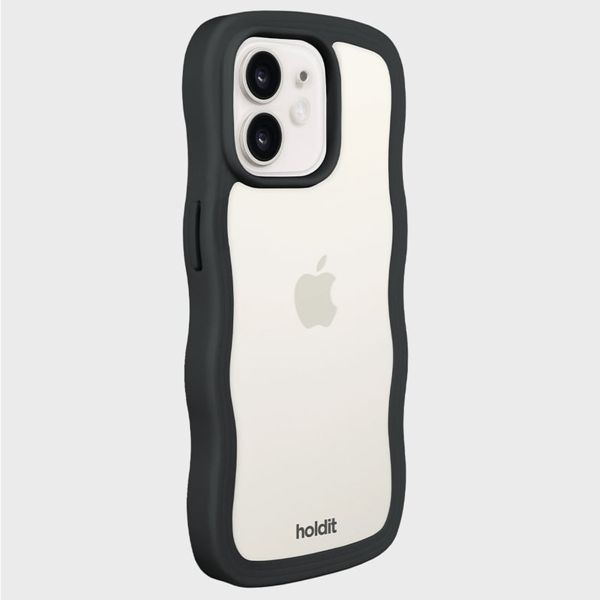 Holdit Wavy Case für das Apple iPhone 12/12 Pro - Black / Transparent