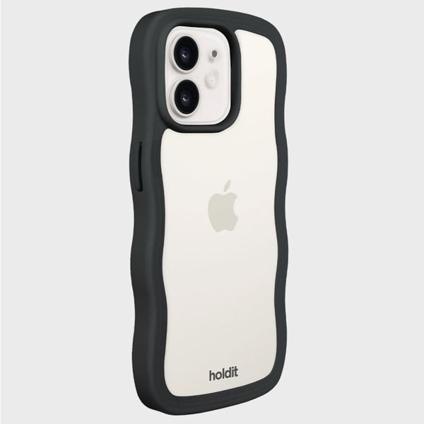 Holdit Wavy Case für das iPhone 12/12 Pro - Black / Transparent