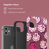 Selencia Vivid Back Cover Apple iPhone 11 - Wavy Smiley Pink