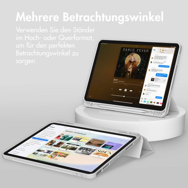 Accezz Smarte Klapphülle aus Silikon für das iPad Air 11 Zoll (2024) M2 / Air 5 (2022) / iPad Air 4 (2020) - Grau