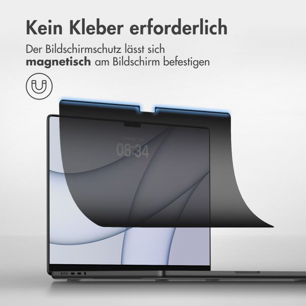 Accezz Magnetische Privacy Displayschutzfolie Apple MacBook Air 13 Zoll (2022 / 2024 M3 chip / 2025 M4 chip)