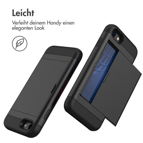 imoshion Backcover mit Kartenfach Apple iPhone SE (2022 / 2020) / 8 / 7 - Schwarz
