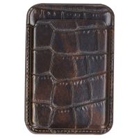 Selencia Croco Kartenhalter mit MagSafe - Choco Brown